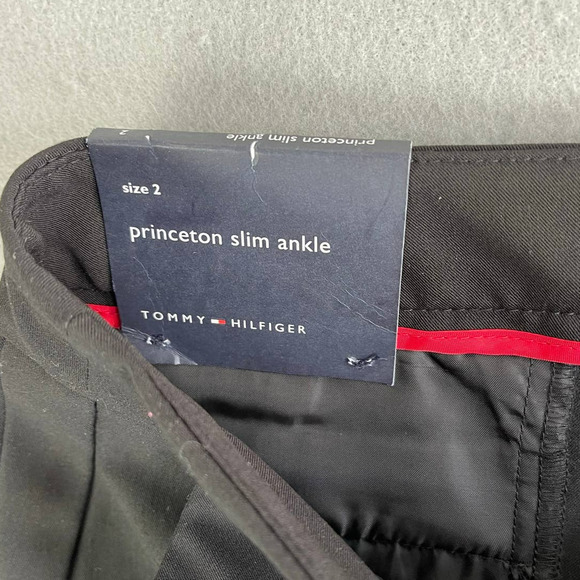 Tommy Hilfiger Size 2 Princeton Slim Ankle Pants Black NEW NWT - Picture 3 of 12